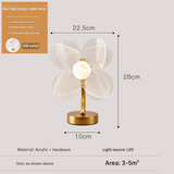 Modern Windmill Acrylic LED Table Lamp – USB Bedside Light