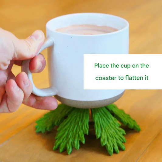 3D Christmas Tree Coaster Set – Festive Retractable Drink Mats with Stir Stick Stars