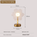 Modern Windmill Acrylic LED Table Lamp – USB Bedside Light