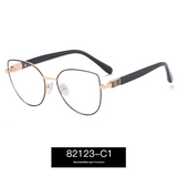 Women’s Cat-Eye Blue Light Glasses – Elegant Metal Full Frame with Rhinestone