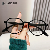 Oval Blue Light Glasses – Anti-Blue Light Flat Mirror Eyewear for Men & Women
