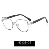 Women’s Cat-Eye Blue Light Glasses – Elegant Metal Full Frame with Rhinestone
