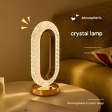 Crystal Touch Table Lamp – Luxury Bedside Night Light with 3-Color Modes