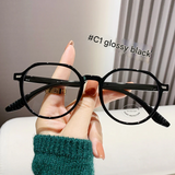 Oval Blue Light Glasses – Anti-Blue Light Flat Mirror Eyewear for Men & Women
