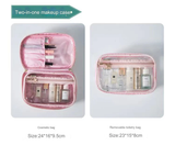 Velvet Makeup & Toiletry Bag - Portable Cosmetics Storage