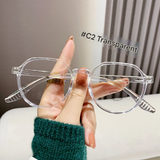 Oval Blue Light Glasses – Anti-Blue Light Flat Mirror Eyewear for Men & Women