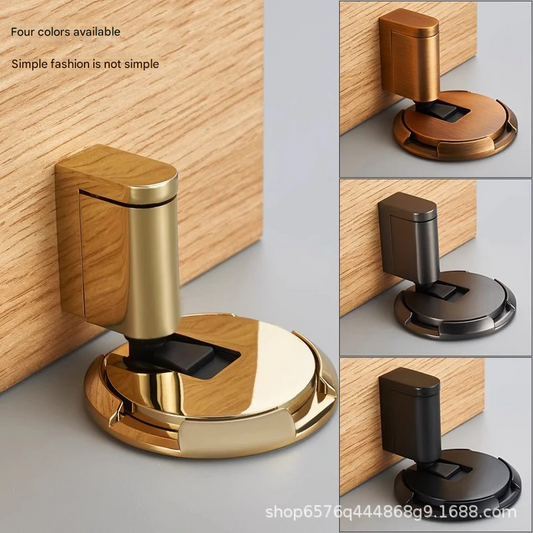 Invisible Mechanical Door Stopper – Punch-Free Zinc Alloy Floor-Mounted Stop