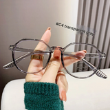 Oval Blue Light Glasses – Anti-Blue Light Flat Mirror Eyewear for Men & Women