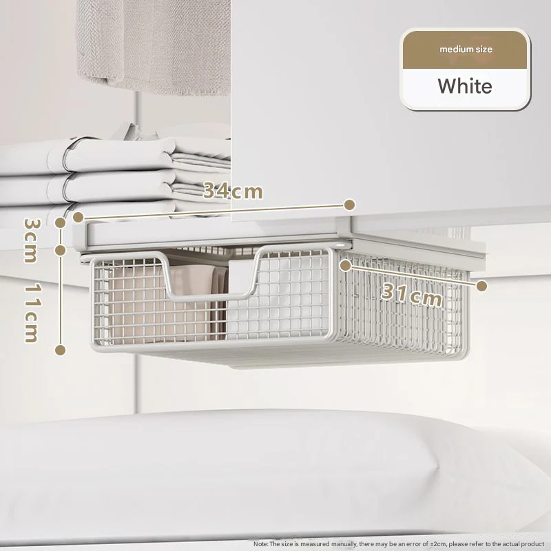 Pull-Out Hanging Storage Shelf – Carbon Steel Organizer for Kitchen, Bathroom & Closet