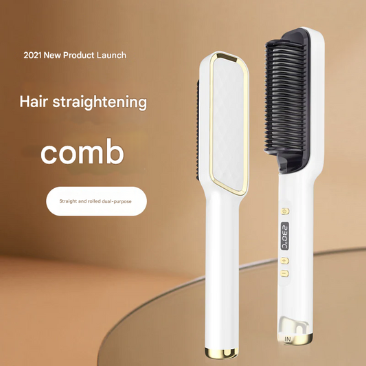 LCD Hair Straightener & Curling Comb