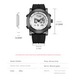 SINOBI Men's Digital Sports Watch – Dual Display, Calendar & Waterproof Silicone Strap