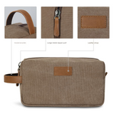 Retro Waterproof Toiletry Bag - Canvas Travel Handbag