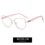 Women’s Cat-Eye Blue Light Glasses – Elegant Metal Full Frame with Rhinestone