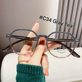 Oval Blue Light Glasses – Anti-Blue Light Flat Mirror Eyewear for Men & Women