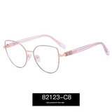 Women’s Cat-Eye Blue Light Glasses – Elegant Metal Full Frame with Rhinestone