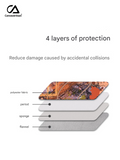 Orange Abstract Art Laptop Sleeve – Waterproof Shockproof Polyester Case for 11–15 Inch Laptops