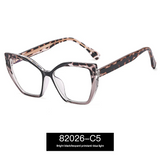 Box Frame Anti-Blue Light Glasses – Geometric Full Frame Flat Mirror Eyewear