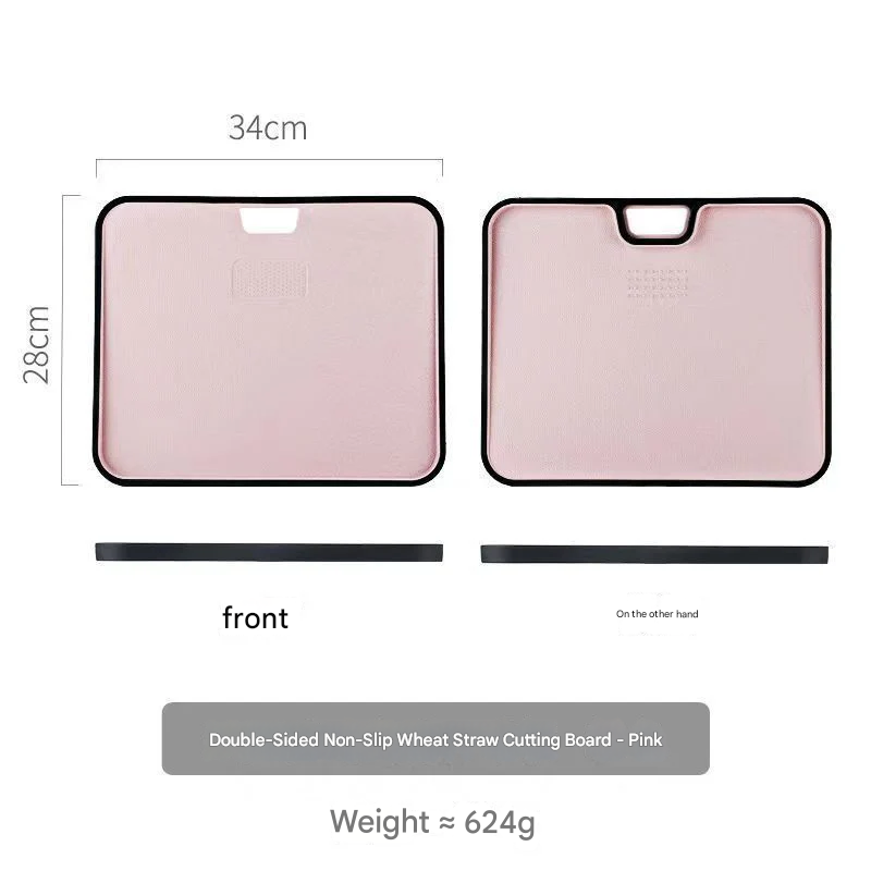 Non-Slip Double-Sided Cutting Board – Antibacterial Plastic Chopping Board