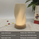 Touch-Control Vase Night Light – Bamboo Wood Atmosphere Lamp with 3-Color Dimming