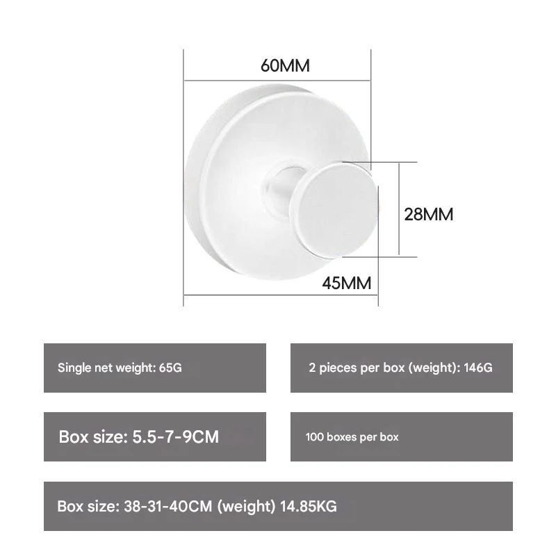 Stainless Steel Suction Cup Wall Hook – Punch-Free Heavy-Duty Bathroom & Kitchen Organizer