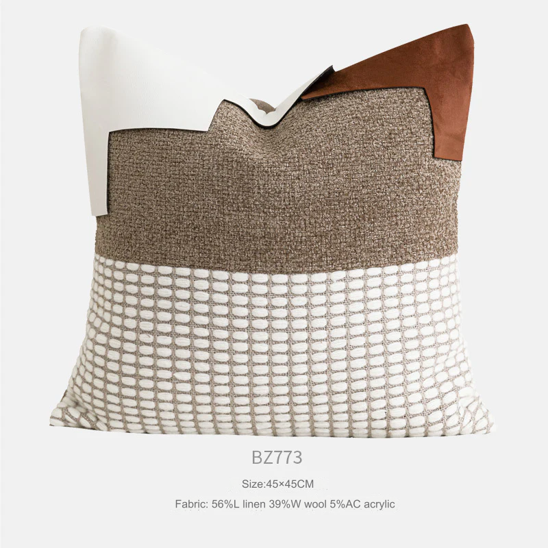 Premium Modern Wabi Style Pillow Cover - Soft Furnishing Cushion for Living Room
