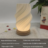 Touch-Control Vase Night Light – Bamboo Wood Atmosphere Lamp with 3-Color Dimming