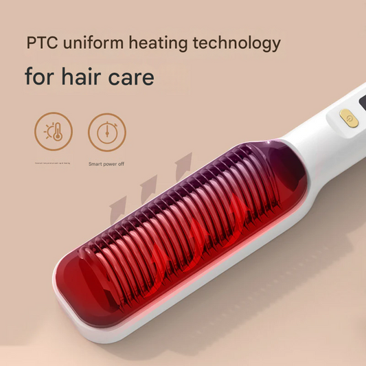 LCD Hair Straightener & Curling Comb