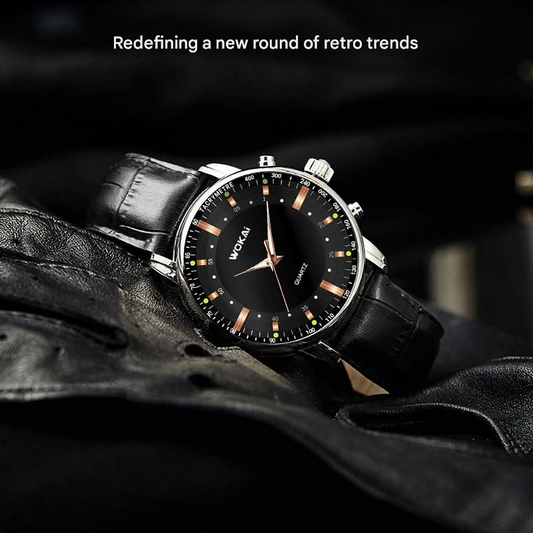 Black Quartz Business Sports Watch