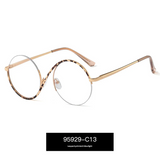 Women’s Metal Half-Frame Blue Light Glasses – Stylish Optical Frames for Myopia