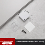 Automatic Punch-Free Door Closer – Silent Pull Rope Design for Sliding & Room Doors