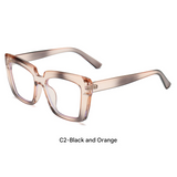 Candy Color Anti-Blue Light Glasses – Square Frame Eyewear for Adults, Myopia-Ready