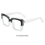 Candy Color Anti-Blue Light Glasses – Square Frame Eyewear for Adults, Myopia-Ready