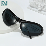 [Glare X] Futuristic Semi Rimless Sunglasses
