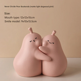 Never Divide Pear Bookends – Ceramic Desk Accessory for Bookshelves