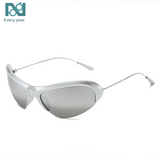 [Glare X] Futuristic Semi Rimless Sunglasses