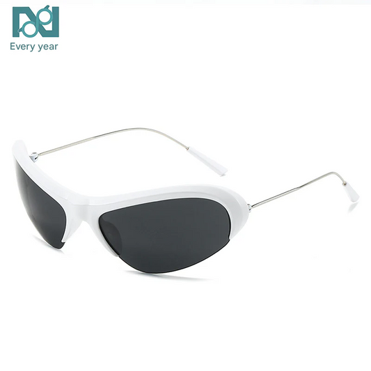 [Glare X] Futuristic Semi Rimless Sunglasses