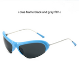 [Glare X] Futuristic Semi Rimless Sunglasses