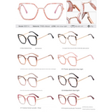 Geometric Polygon Anti-Blue Light Glasses for Women – Metal Full Frame