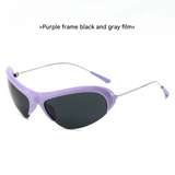 [Glare X] Futuristic Semi Rimless Sunglasses