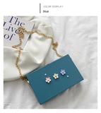 Pearl 3D Flower Box Bag - Korean Chain Crossbody