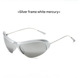 [Glare X] Futuristic Semi Rimless Sunglasses
