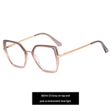 Geometric Polygon Anti-Blue Light Glasses for Women – Metal Full Frame