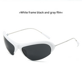 [Glare X] Futuristic Semi Rimless Sunglasses