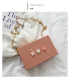 Pearl 3D Flower Box Bag - Korean Chain Crossbody