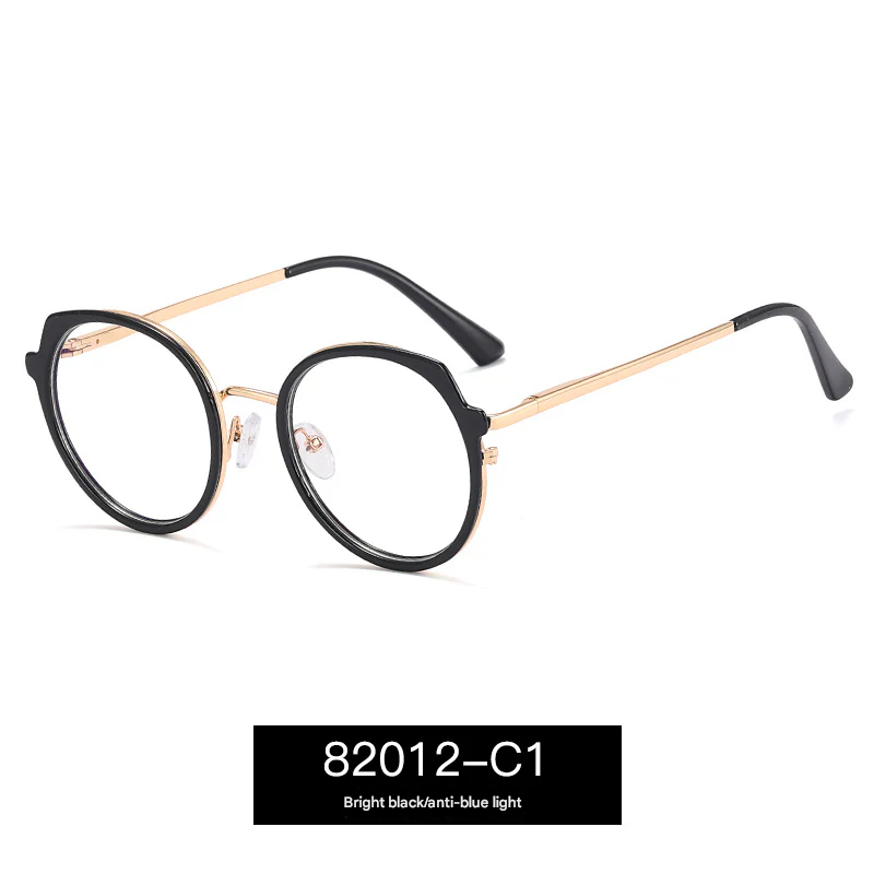 Women’s Round TR90 Blue Light Glasses Frame – Ultra-Light Full Frame Eyewear