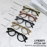 Women's Retro Polygon Anti-Blue Light Glasses Frame – Myopia-Ready Optical Eyewear