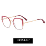 Geometric Polygon Anti-Blue Light Glasses for Women – Metal Full Frame