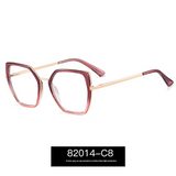 Geometric Polygon Anti-Blue Light Glasses for Women – Metal Full Frame