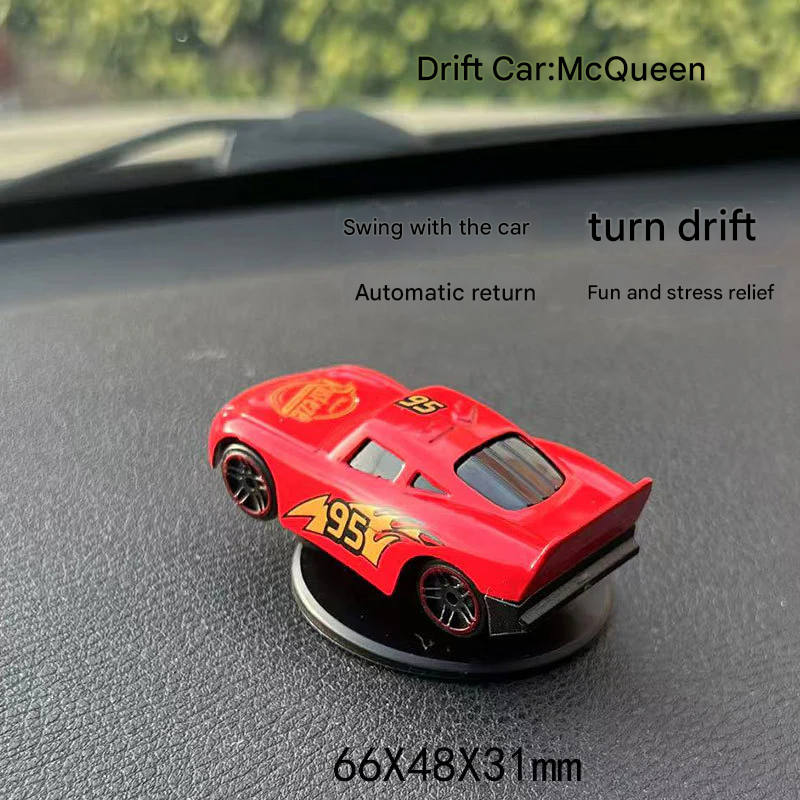 Drift Car Dashboard Ornament – Dynamic Alloy Model with Motion Sensor