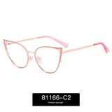 Women’s Cat Eye Blue Light Glasses – Metal Fashion Frame for Myopia or Daily Wear